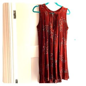 Sleeveless Dark Red Mini Dress